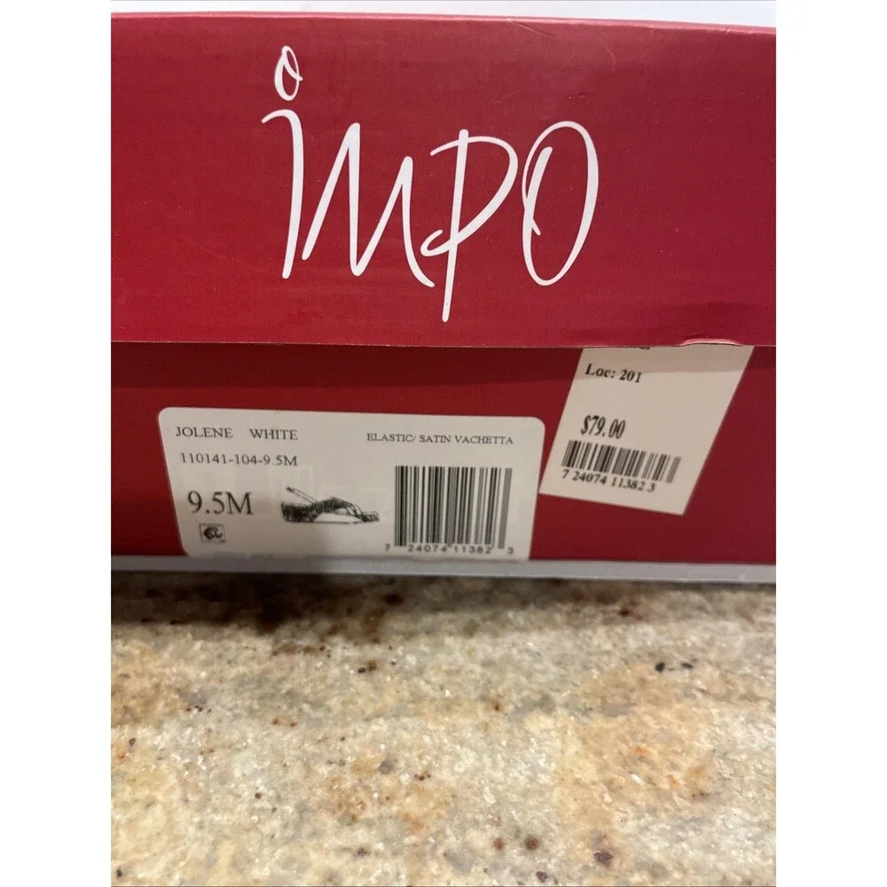 Impo Stretch White Wedge Sandals Women’s 9 1/2 Low Heel Boho Summer
